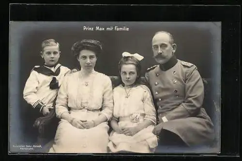 AK Prinz Max von Baden mit Familie