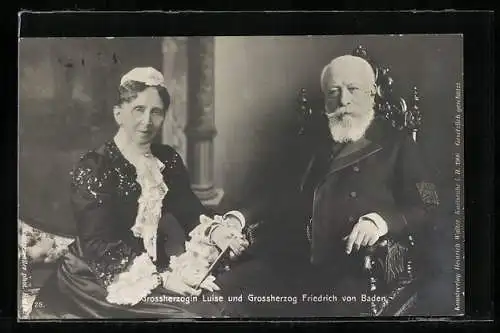 AK Grossherzogin Luise von Baden und Grossherzog Friedrich von Baden