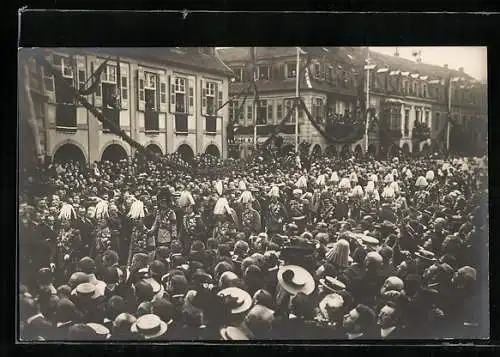 AK Beisetzung der Leiche des Grossherzogs Friedrich von Baden am 7.10.1907, Trauerzug
