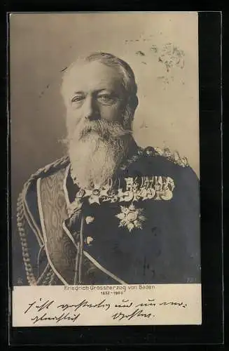 AK Grossherzog Friedrich von Baden, 1852-1902