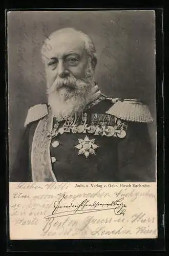 AK Grossherzog Friedrich von Baden, 50 jahre Chef des I. badischen Leib-Grenadier-Regiments