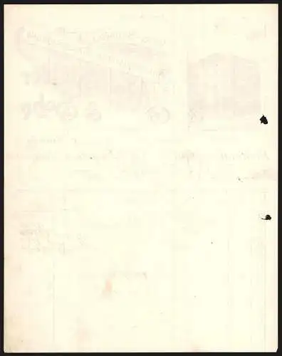 Rechnung Stuttgart 1907, Adolf Stübler & Sohn, Textil-Grosshandlung, Ansicht des Stammhauses Stübler