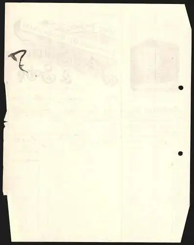 Rechnung Stuttgart 1914, Adolf Stübler & Sohn, Textil-Grosshandlung, Blick auf das Stammhaus Stübler