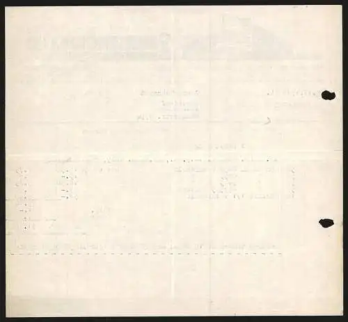Rechnung Lüdenscheid 1948, Nottebohm & Co., Metallwaren-Fabrik, Modellansicht des Fabrikgebäudes, Fabrikmarke
