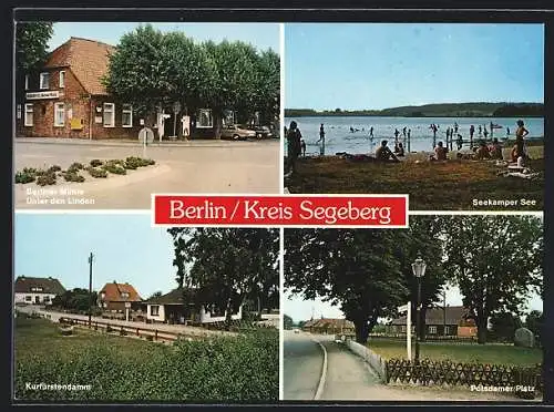 AK Berlin / Seedorf, Gasthaus Berliner Mühle mit Seebad