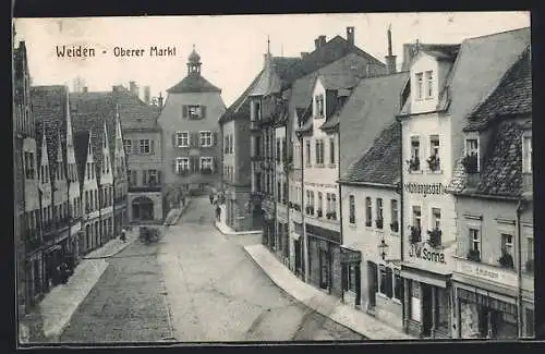 AK Weiden / Oberpfalz, Strasse Oberer Markt