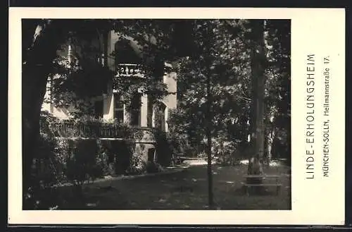 AK München-Thalkirchen, Linde-Erholungsheim, Heilmannstrasse 17