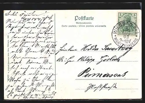 AK Wildbad / Württ., Teilansicht von Norden