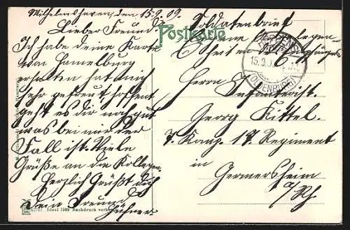 Künstler-AK Flotte bei Sturm