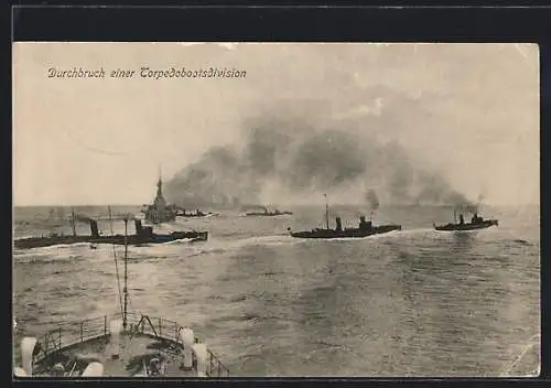 AK Durchbruch einer Torpedobootsdivision