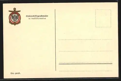 AK Linienschiffgeschwader in Staffelformation