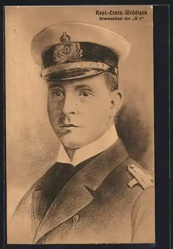 AK Kapitänleutnant Weddigen, Kommandant des U 9
