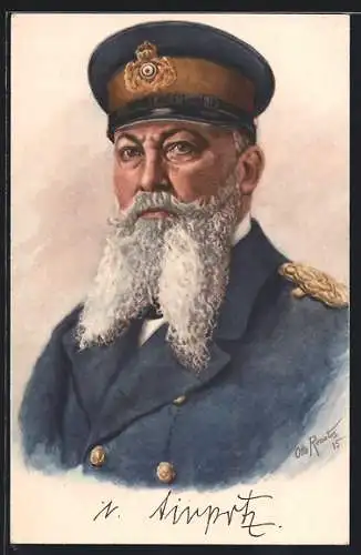 Künstler-AK Grossadmiral von Tirpitz in Uniform