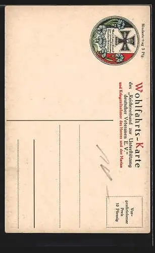 AK Exzellenz Admiral von Fischel im Sessel sitzend