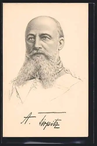 AK Portrait des Grossadmiral von Tirpitz mit Pour le Merite