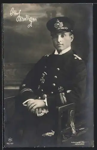 AK Portrait Otto Weddigen, Kommandant des U-Boot U9