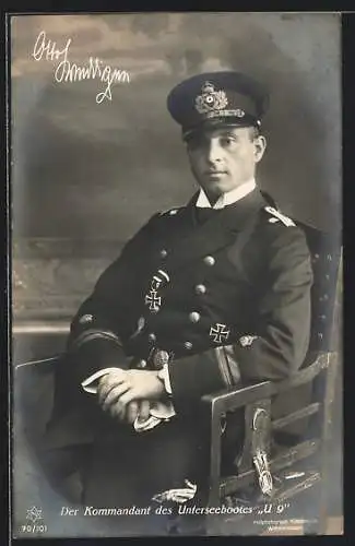 AK Otto Weddigen, Kommandant des Unterseebootes U 9