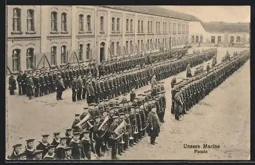 AK Parade von Marinesoldaten