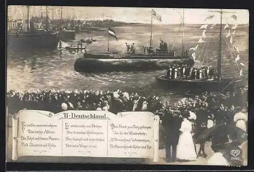 AK Bremen, U-Boot Deutschland im Hafen