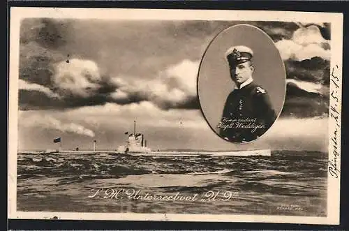 AK U-Boot U 9, Kommandant Kaptl. Weddigen