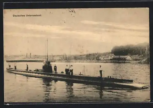 AK Deutsches Unterseeboot U 3 im Wasser