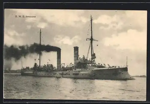 AK S. M. S. Amazone auf dem Wasser