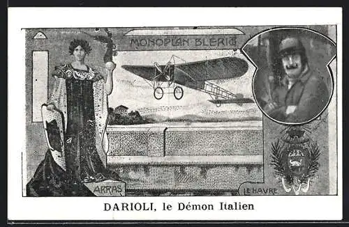 AK Darioli, le Démon Italien, Monoplan Bleriot