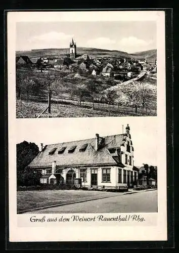 AK Rauenthal /Rhg., Gaststätte Winzerhaus F. Krieger, Gesamtansicht