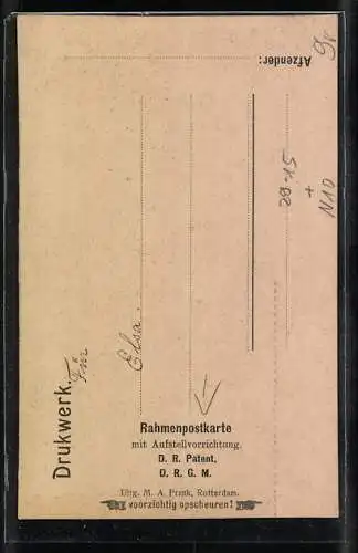 Mechanische-AK Burcht-Leiden, Tor mit Löwen-Skulptur