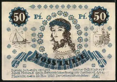 Notgeld Malente-Gremsmühlen 1920, 50 Pfennig, Dieksee