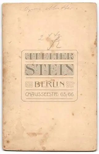 Fotografie Wilhelm Stein, Berlin, Chausseestr. 65-66, Junge Dame in Bluse und Rock