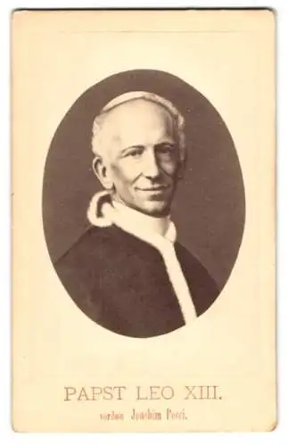 Fotografie J. Karlinger, München, Portrait Papst Leo XIII