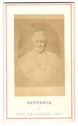 Fotografie unbekannter Fotograf und Ort, Portrait Papst Pius IX um 1877
