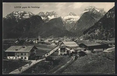 AK Lofer, Gesamtansicht mit Steingebirge