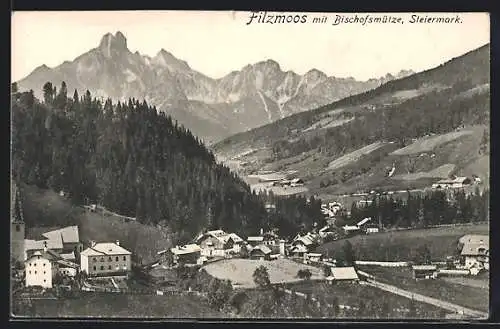 AK Filzmoos /Steyermark, Gesamtansicht mit Bischofsmütze