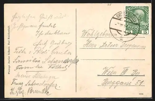 AK Grossgmain, Ortsansicht aus der Vogelschau