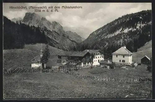AK Weissbach bei Lofer, Hirschbühel mit dem Mühlsturzhorn