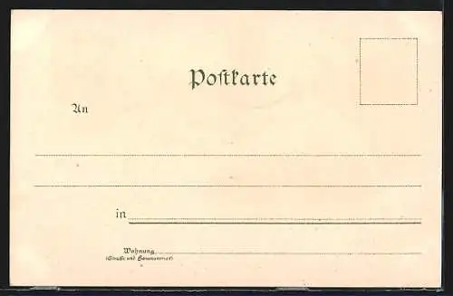 Lithographie Badersee, Ortsansicht, See und Zugspitze