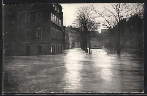 AK Hochwasser Nürnberg am 05. Februar 1909, auf dem Maxplatz