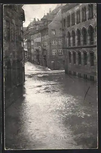 AK Nürnberg, Hochwasser Februar 1909, überflutete Winklerstrasse