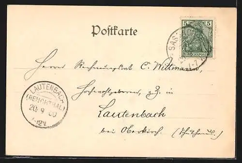 AK Achern i. B., Hotel Adler, Gasthaus zur Stadt Wien, Firma F. J. Lott