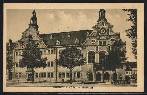 AK Arnstadt i. Thür., Blick auf das Rathaus