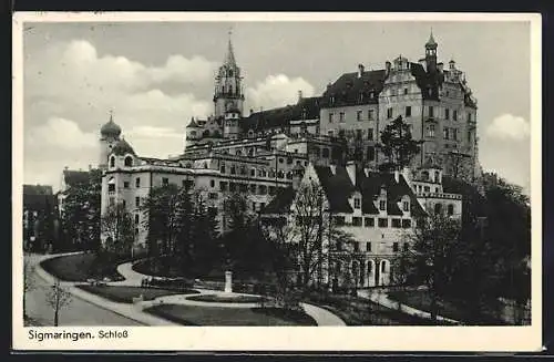 AK Sigmaringen, Blick auf das Schloss