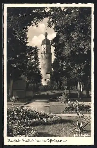 AK Arnstadt, Neideckturm im Schlossgarten