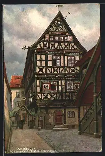 Künstler-AK Meiningen, Grumbach-Büchners Hofgebäude, Georgstr. 20