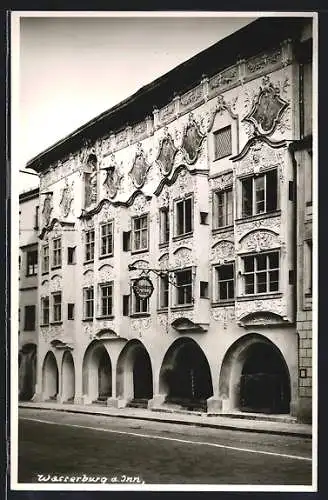 AK Wasserburg a. Inn, Fassade des Gasthaus Paulaner Stüberl