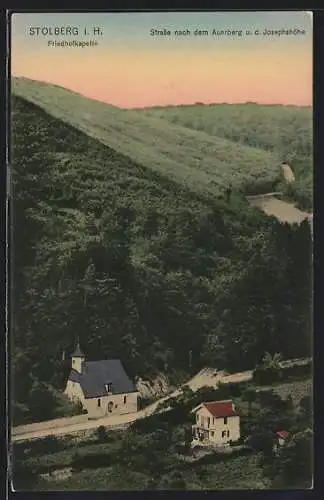 AK Stolberg i. H., Friedhofskapelle, Strasse nach Auerberg