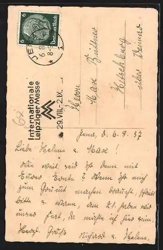 AK Jena, Pulverturm mit Strasse