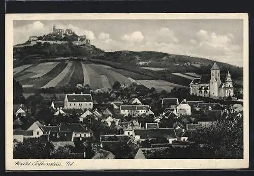 AK Falkenstein, Panoramablick auf den Ort