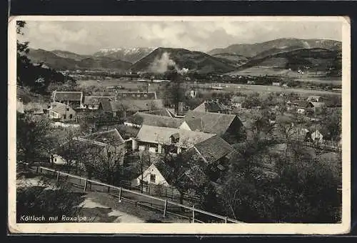 AK Köflach, Ortsansicht mit Raxalpe